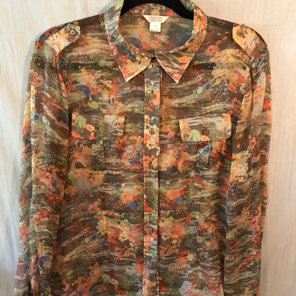 🎁 2 Pc. Button Front Blouse & Cami Size🎁 Sz: M